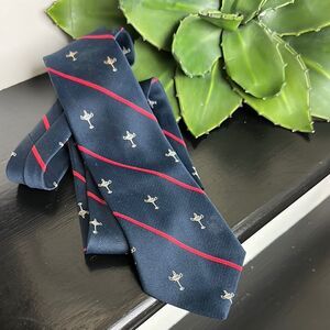 Vintage 1979 Rider Cup Matches Necktie golf memorabilia gold collector